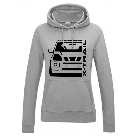 Nissan X-Trail T31 Outline Modern Hoodie Lady