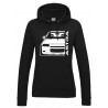 Opel Astra F GSI Outline Modern Hoodie Lady