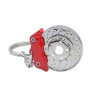 Tuning Schlüsselanhänger ( Car Key Chain ) Brake Bremsscheibe Red Chrome