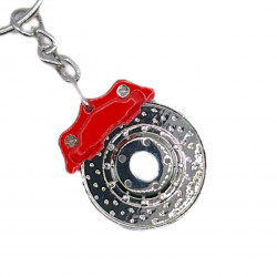 Tuning Schlüsselanhänger ( Car Key Chain ) Brake Bremsscheibe Red Chrome