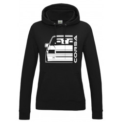 Opel Corsa A GSI Outline Modern Hoodie Lady