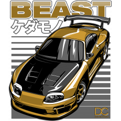 Toyota Supra Beast Gold T-Shirt CP-012