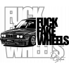 Fuck Fake Wheel BMW E30 Grey T-Shirt CP-018