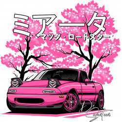 Mazda MX5 Kirschbaum Pink T-Shirt CP-024
