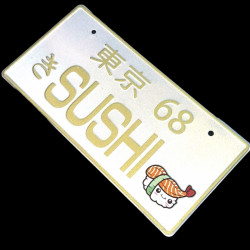 Sushi JDM License Plate