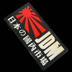 Rising Sun Black JDM License Plate