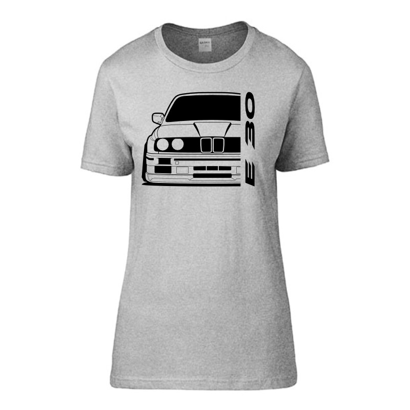 Bmw E30 Outline Modern T-Shirt Lady B-001