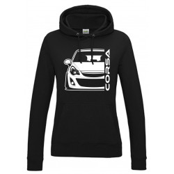 Opel Corsa D Outline Modern Hoodie Lady