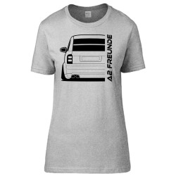 Audi A2 2000 Heck Auspuff Freunde T-Shirt Lady