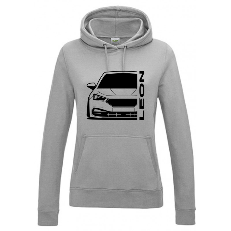 Seat Leon 20 Outline Modern Hoodie Lady S-001