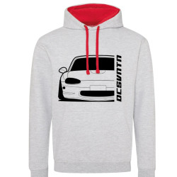 Mazda MX5 NB 1998 Varsity Hoodie Front Kontur Silhouette