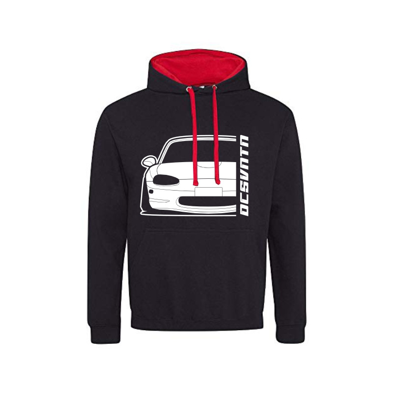 Mazda MX5 NB 1998 Varsity Hoodie Front Kontur Silhouette