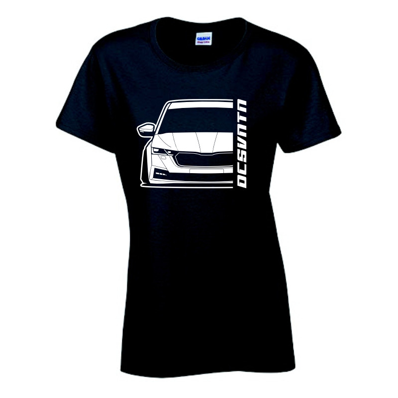 Skoda Octavia IV Combi 2019 T-Shirt Lady Front Kontur Silhouette