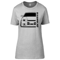 Nissan Skyline R33 GTST 1998 40th T-Shirt Lady Front Kontur Silhouetten