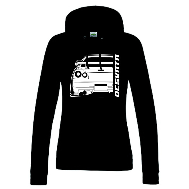 Nissan Skyline 34 GTR 1999 Spoiler *HECK* Hoodie Lady