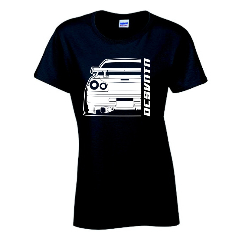 Nissan Skyline 34 GTR 1999 Spoiler *HECK* T-Shirt Lady