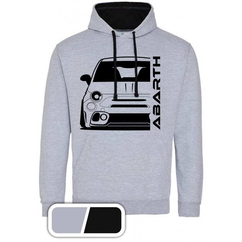 Fiat Abarth 595 2019 Outline Modern Hoodie Varsity FI-001