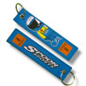 Spoon Sports Blau Schlüsselband kurz SY-045 gestickt