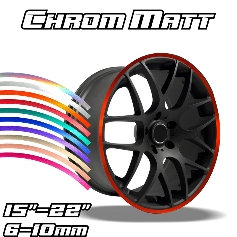 Felgenringe Chrom Matt Farbe 15 bis 22 Zoll