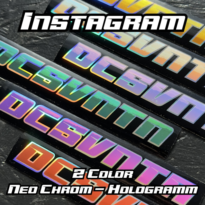 Instagram Sticker 2+1 Gratis - Neo Chrom - Hologramm -