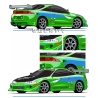 Mitsubishi Eclipse Paul Walker T-Shirt Brust und Rücken CP-085