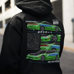Mitsubishi Eclipse Paul Walker T-Shirt Brust und Rücken CP-085