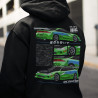 Mitsubishi Eclipse Paul Walker T-Shirt Brust und Rücken CP-085