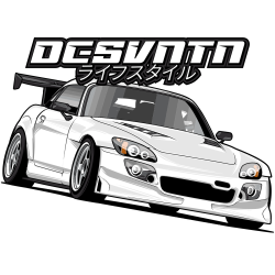 Honda S2000 Vtec T-Shirt Brust und Rücken CP-087