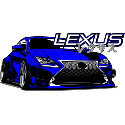 Lexus RC F T-Shirt Brust, Ärmel & Rücken CP-073