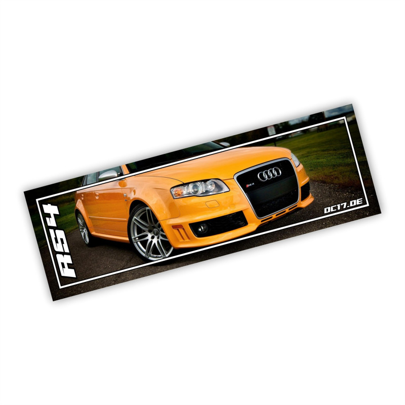 Audi RS4 Gelb Slapsticker