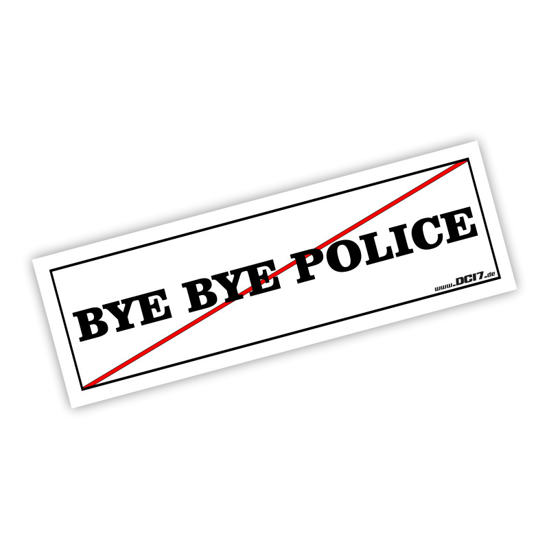 Bye Bye Police Tuning Slapsticker Decal Sticker Stickers