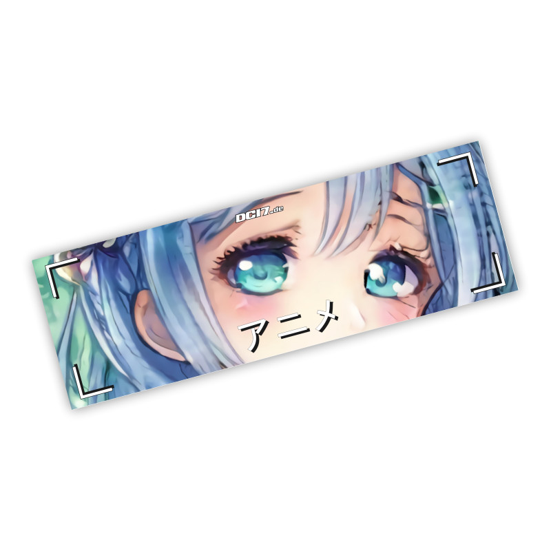 079-Manga Anime Eyes Blue Hair Tuning Slapsticker Decal Sticker Stickers