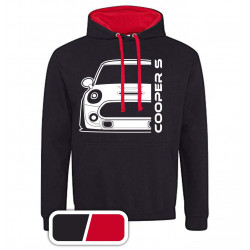 Mini Cooper S 2014 Outline Modern Hoodie Varsity
