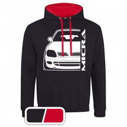 Nissan Micra K11 Sport Outline Modern Hoodie Varsity