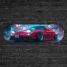 Hochwertige Deko Skateboard aus Birkenholz Mazda RX7 Wankel
