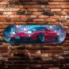 Hochwertige Deko Skateboard aus Birkenholz Mazda RX7 Wankel