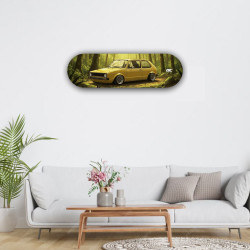 Hochwertige Deko Skateboard aus Birkenholz VW Golf 1 GTI SKB-003
