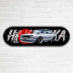 Hochwertige Deko Skateboard aus Birkenholz Hakosuka Skyline SKB-007