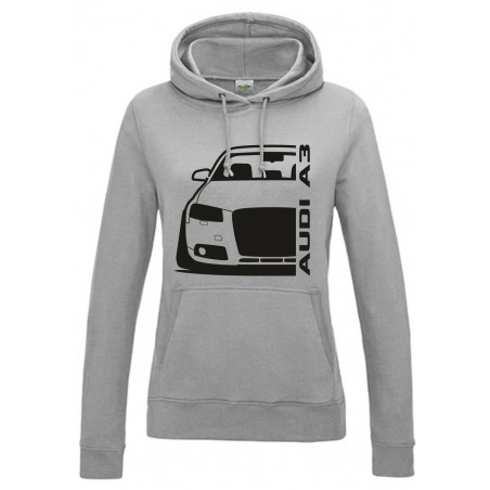 A-001 Audi A3 8P Outline Modern Hoodie Lady