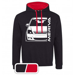 Opel Meriva A Facelift Outline Modern Hoodie Varsity