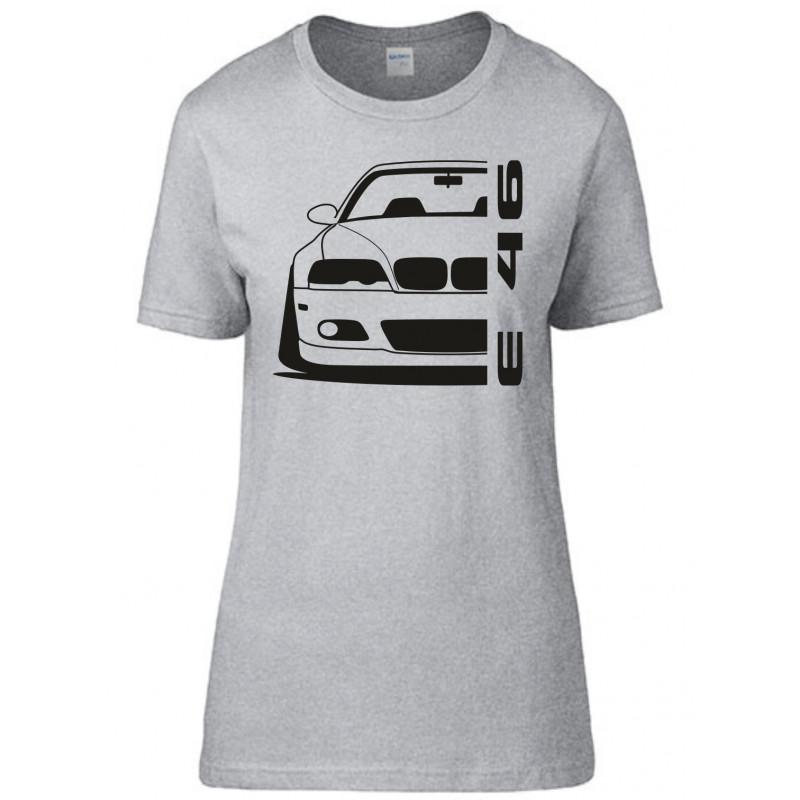 Bmw E46 Outline Modern T-Shirt Lady B-004