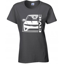 Honda Civic FN Outline Modern T-Shirt Lady