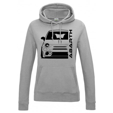 Fiat Abarth 595 500 2019 Outline Modern Hoodie Lady