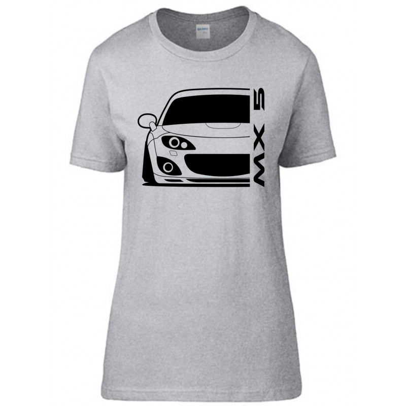 Mazda MX5 Typ NC 05-15 Outline Modern T-Shirt Lady