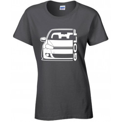 Vollswagen Golf 6 Typ 1K 08-13 Outline Modern T-Shirt Lady