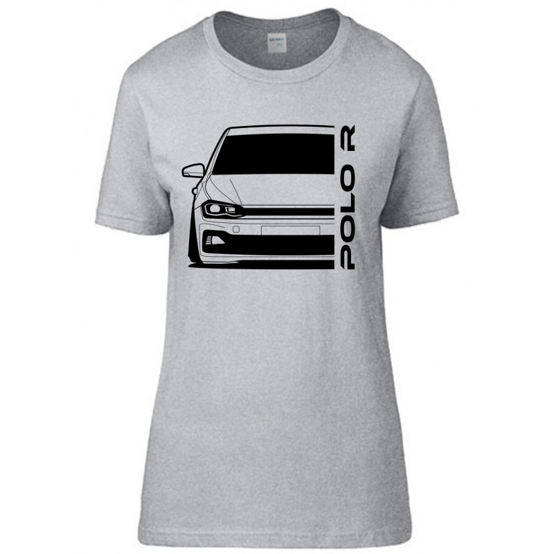 Volkswagen Polo 17 R-Line Outline Modern T-Shirt Lady V-005