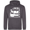 Honda Civic EM 2 Facelift Outline Modern Hoodie