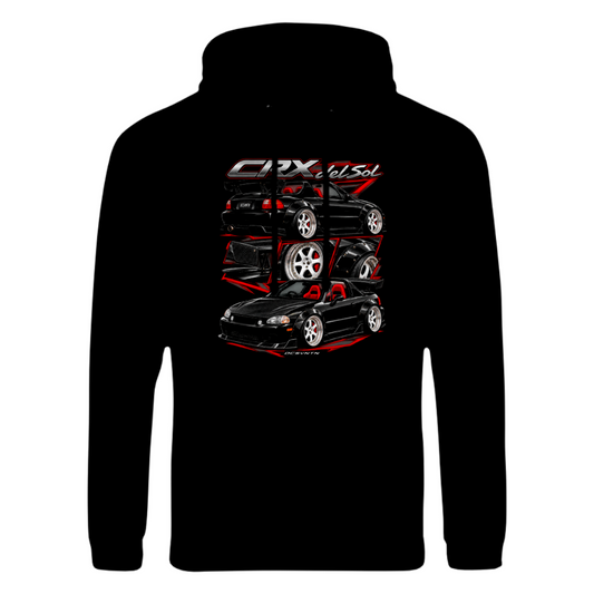 CP-259 CRX del Sol Widebody Carbon Hoodie Schwarz