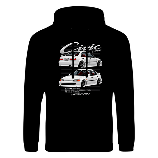 CP-265 Civic EG8 Limo Vtec Hoodie Schwarz
