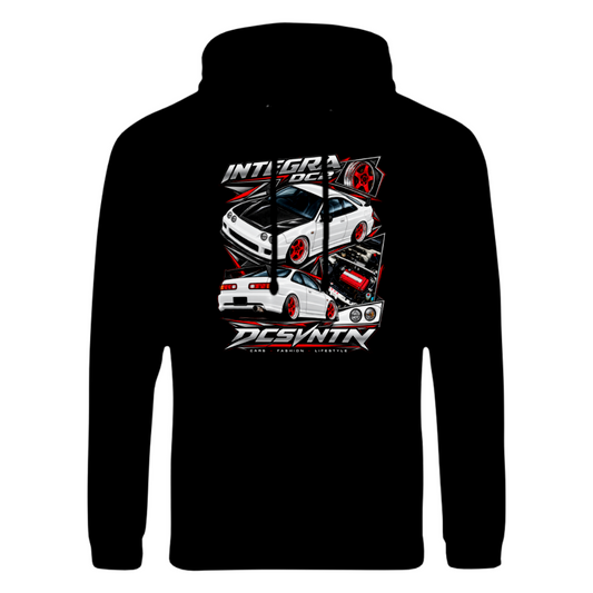 CP-263 Integra DC2 EDM White Carbon Hoodie Schwarz